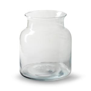 Bloemenvaas Nobles - helder transparant - glas - D19 x H20 cm - fles vaas