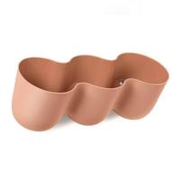 QUVIO Wand bloempot-trio plastic - Terracotta