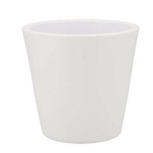 DK Design bloempot/plantenpot - Vinci - wit mat - voor kamerplant - D13 x H15 cm - Plantenpotten