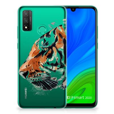 Smartphone hoesje Huawei P Smart 2020 Watercolor Tiger