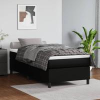 Bedframe kunstleer zwart 90x190 cm - thumbnail