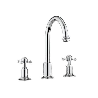 Crosswater Belgravia Wastafelkraan - hoog - 3 gats - kruisgreep - chroom BL135DPC