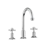 Crosswater Belgravia Wastafelkraan - hoog - 3 gats - kruisgreep - chroom BL135DPC