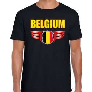 Belgium landen t-shirt Belgie zwart voor heren