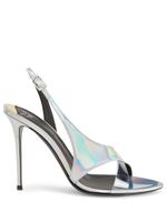 Giuseppe Zanotti sandales Marthine 105 mm à bride arrière - Argent - thumbnail