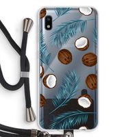 Kokosnoot roze: Samsung Galaxy A10 Transparant Hoesje met koord