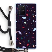 Dark Rounded Terrazzo: Samsung Galaxy Note 10 Lite Transparant Hoesje met koord