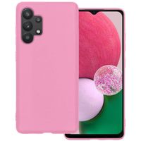 Basey Samsung Galaxy A13 4G Hoesje Siliconen Hoes Case Cover - Lichtroze