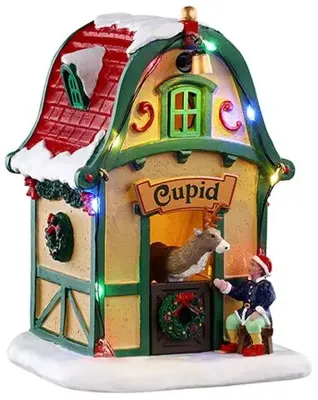 Lemax cupid&apos;s den, verlicht kerstdorp tafereel Santa&apos;s Wonderland 2025