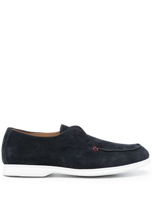 Kiton mocassins en daim - Bleu