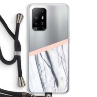A touch of peach: Oppo A94 5G Transparant Hoesje met koord