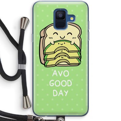 Avo Good Day: Samsung Galaxy A6 (2018) Transparant Hoesje met koord