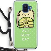Avo Good Day: Samsung Galaxy A6 (2018) Transparant Hoesje met koord