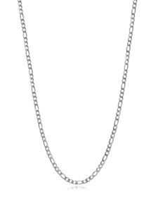 Nialaya Jewelry collier en maille figaro 3 mm - Argent