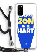 Laat de zon in je hart: Samsung Galaxy S20 Transparant Hoesje met koord