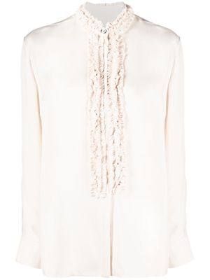 Jil Sander blouse à volants - Tons neutres