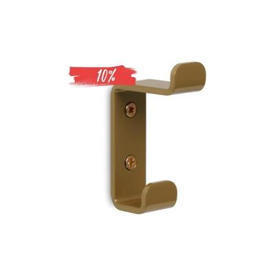 LIROdesign kapstok haak dubbel (goud)