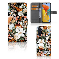 Hoesje voor Samsung Galaxy M14 Dark Flowers - thumbnail