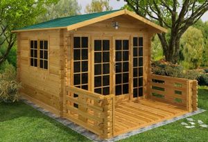 Houten tuinhuisje blokhut Sheffield 300x300cm