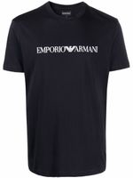 Emporio Armani t-shirt à logo imprimé - Bleu