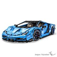 CaDA Master - 770-4 Super Car constructiespeelgoed C61041W, Schaal 1:8 - thumbnail