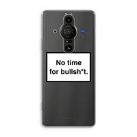No time: Sony Xperia Pro-I Transparant Hoesje No time: Sony Xperia Pro-I Transparant Hoesje