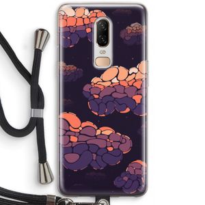Patroon Wolken: OnePlus 6 Transparant Hoesje met koord