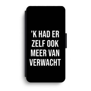 Meer verwacht - Zwart: iPhone XR Flip Hoesje