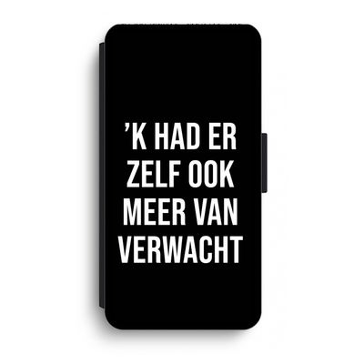 Meer verwacht - Zwart: iPhone XR Flip Hoesje