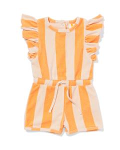 HEMA Babyjumpsuit Badstof Strepen Geel (geel)