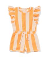 HEMA Babyjumpsuit Badstof Strepen Geel (geel)