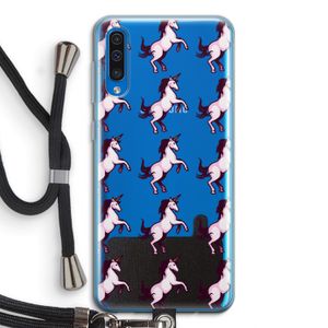 Musketon Unicorn: Samsung Galaxy A50 Transparant Hoesje met koord