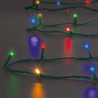 Kerstverlichting - 2x st- gekleurd - 5 meter - 50 led lampjes - zwart snoer - solar - thumbnail