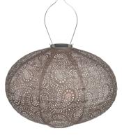 Oval dia. 40 cm Paisley taupe lampion - Lumiz