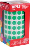 Apli Kids stickers op rol, cirkel diameter 10,5 mm, groen - thumbnail