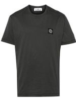 Stone Island t-shirt en coton à patch Compass - Gris