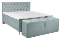 MavitaSleep Caption Boxspring met hocker Lichtblauw 180 x 200 cm - thumbnail
