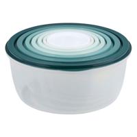 Bewaardoos 6 dlg met deksel, rond