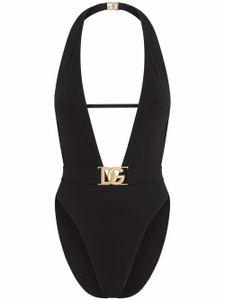 Dolce & Gabbana maillot de bain à col plongeant - Noir