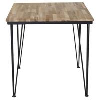 Fjôrd - Eettafel Zwart 80cm - Teakhout - Bali