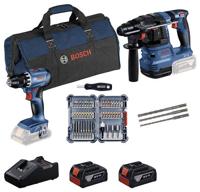 Bosch Blauw Accutoolkit Combipack 18V GSR 18V-45 + GBH 18V-22 | 44- delige set | 2x GBA 18V 4,0 Ah + Lader GAL 18V-40 - 0615V0003D