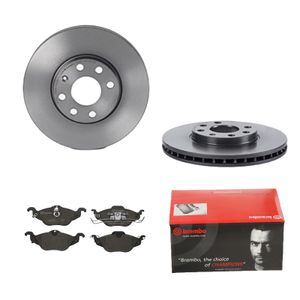 Remmenset, remschijf BREMBO, Remschijftype: Binnen geventileerd, Inbouwplaats: Vooras, u.a. für Opel, Vauxhall, Chevrolet