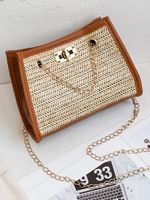 Toevlucht Stijl Metaal Keten gevlochten Schouder Tas Crossbody Tas - thumbnail