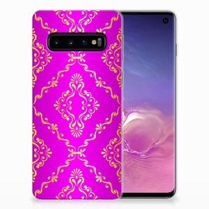 Siliconen Hoesje Samsung Galaxy S10 Barok Roze