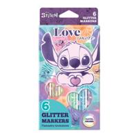Stitch glitterstiften set 6-delig