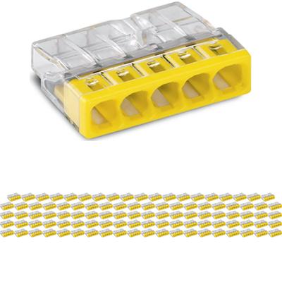 WAGO - Lasklem - 5 Polig - 0.5-2.5mm2 - Geel - 100 Stuks