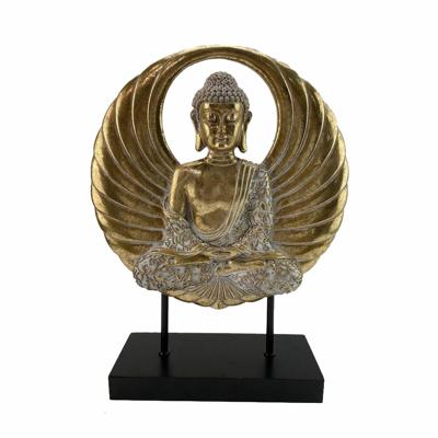 Decoratieve figuren DKD Home Decor 25 x 8 x 33 cm Zwart Gouden Boeddha Orientaals