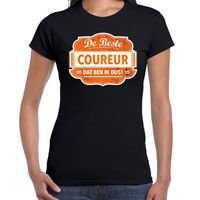 Cadeau t-shirt voor de beste coureur zwart voor dames