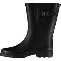XQ Dames Rubberen Regenlaarzen met Riem Zwart-37