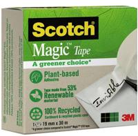 Plakband Magic  Tape A greener choice ft 19 mm x 30 m, doos met 1 rolletje